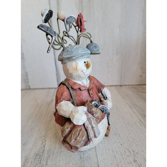 Unique snowman golf golfing club xmas home decor rustic unique - Picture 2 of 5